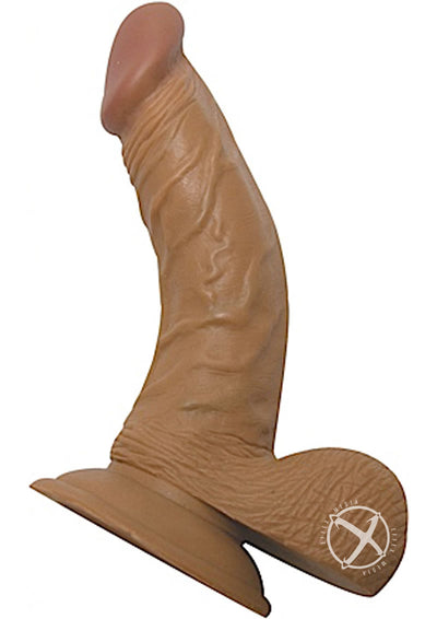 All American Whoppers Dildo with Balls Latin - Caramel - 6.5in