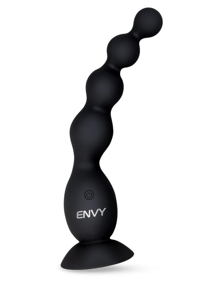 Envy Toys Remote Controlled Flexi Beads Rechargeable Silicone Vibrating Anal Beads with Suction Base