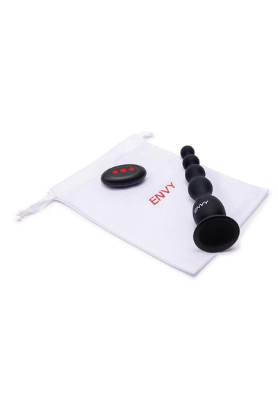 Envy Toys Remote Controlled Flexi Beads Rechargeable Silicone Vibrating Anal Beads with Suction Base