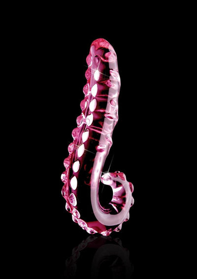 Icicles No. 24 Textured Glass Dildo - Pink - 6in