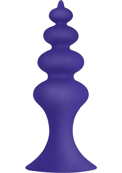 The 9's - Plug and Play Tower Silicone Butt Plug - Plum/Purple