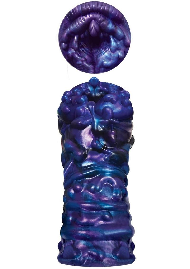 Alien Nation Lagos Silicone Stroker - Blue/Purple