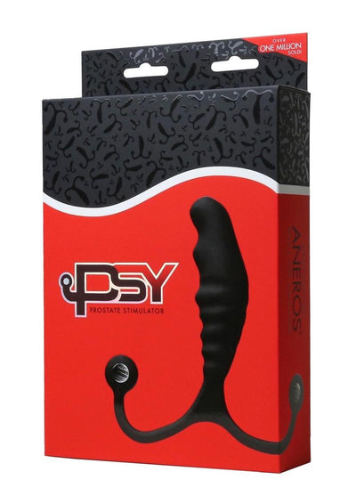 Aneros Psy Silicone Perinium and K-Spot Massager - Black/Red