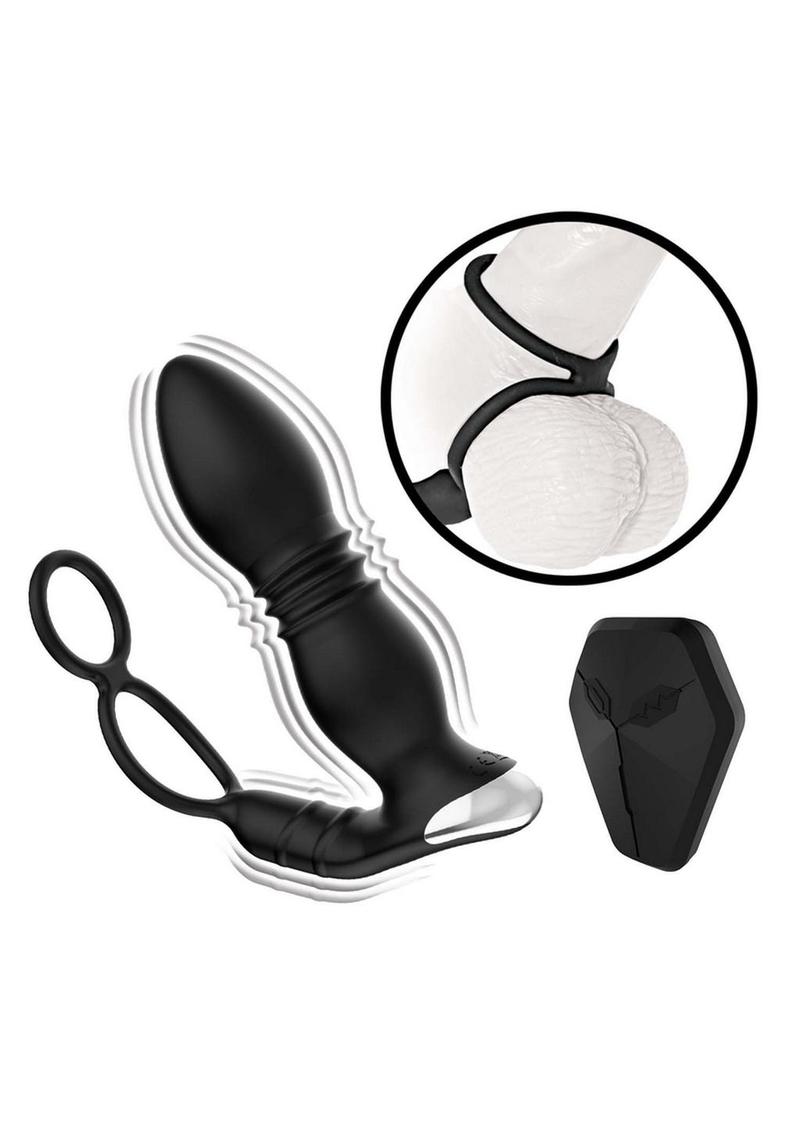 Ass-Sation Remote Thrusting Rechargeable Silicone Power Plug