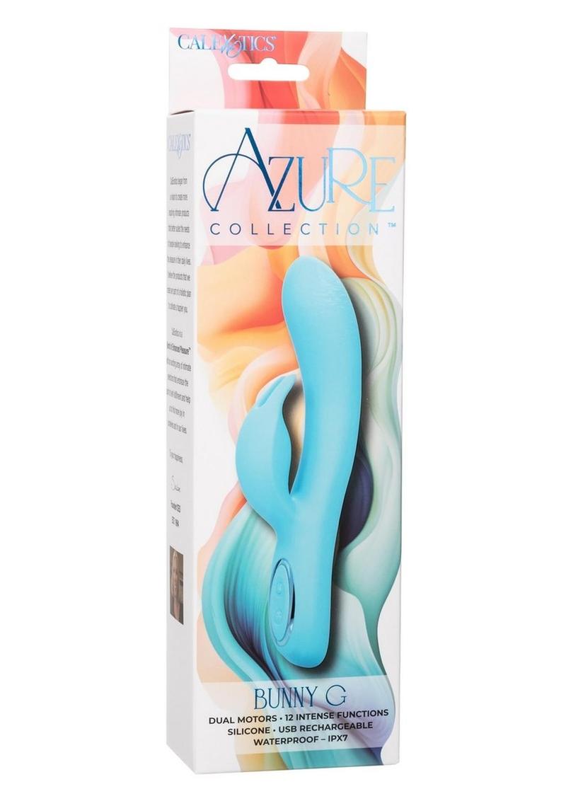 Azure Collection Bunny G Rechargeable Silicone Vibrator - Blue