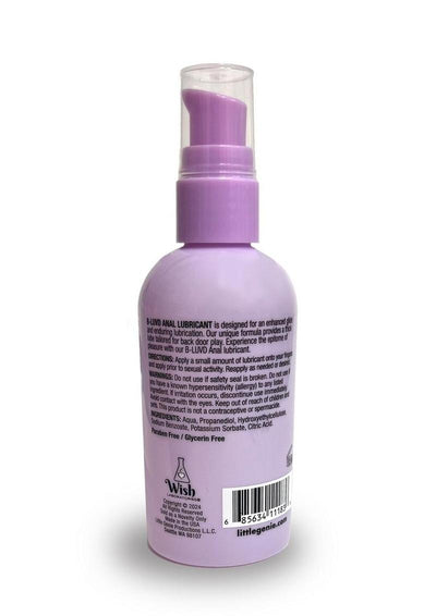 B-Luvd Anal Lubricant Water Based Gel - 4oz