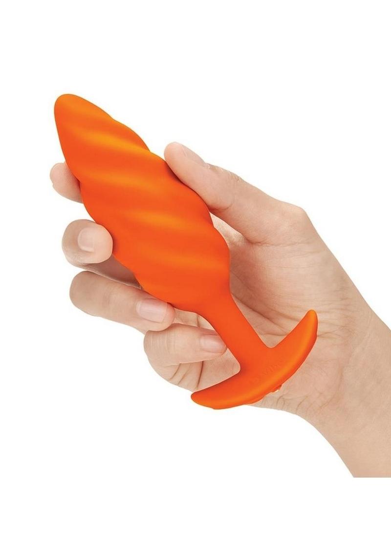 B-Vibe Swirl Textured Rechargeable Silicone Anal Plug