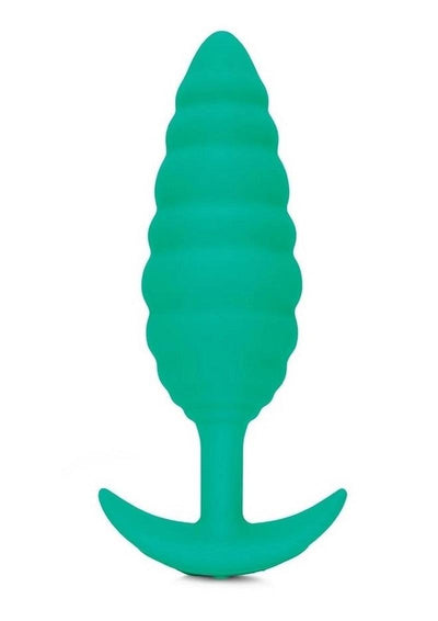 B-Vibe Twist Textured Rechargeable Silicone Anal Plug - Green