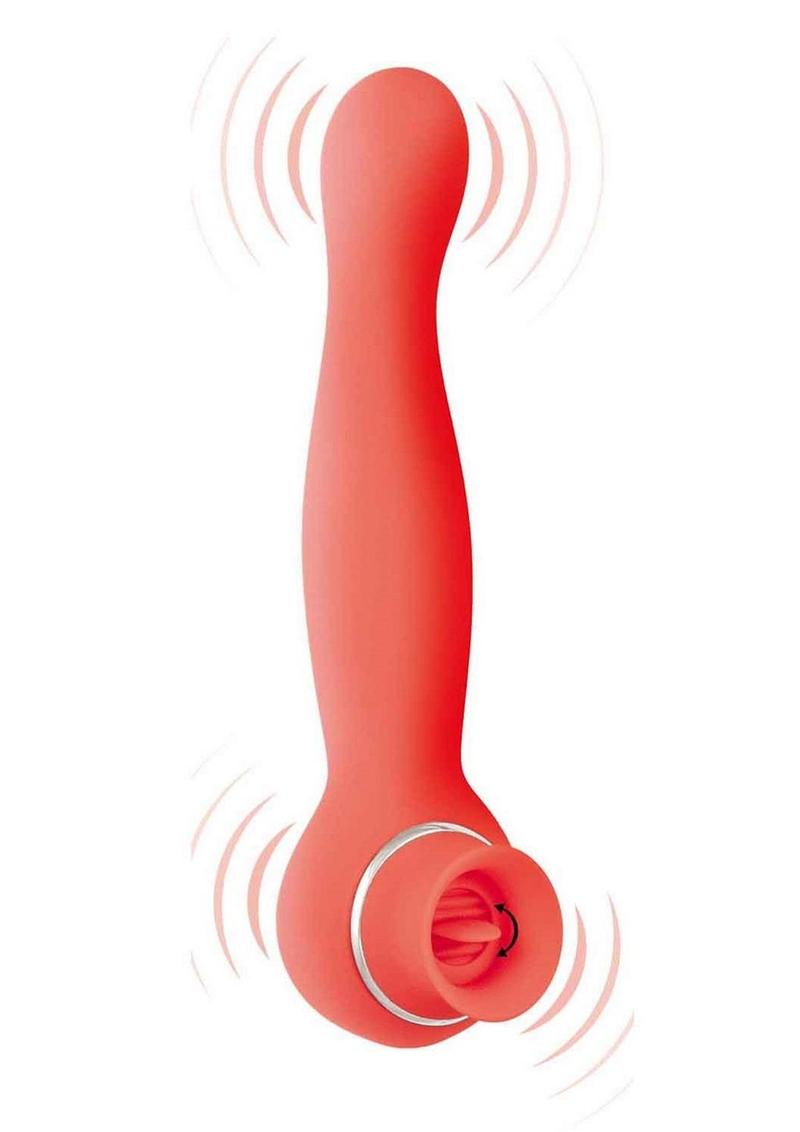 Blaze Luscious Licker Rechargeable Silicone Dual End Vibrator