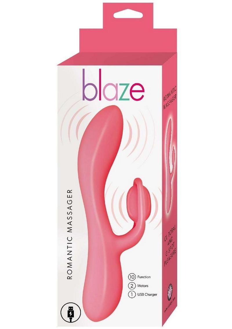 Blaze Romantic Rechargeable Silicone Vibrator - Red