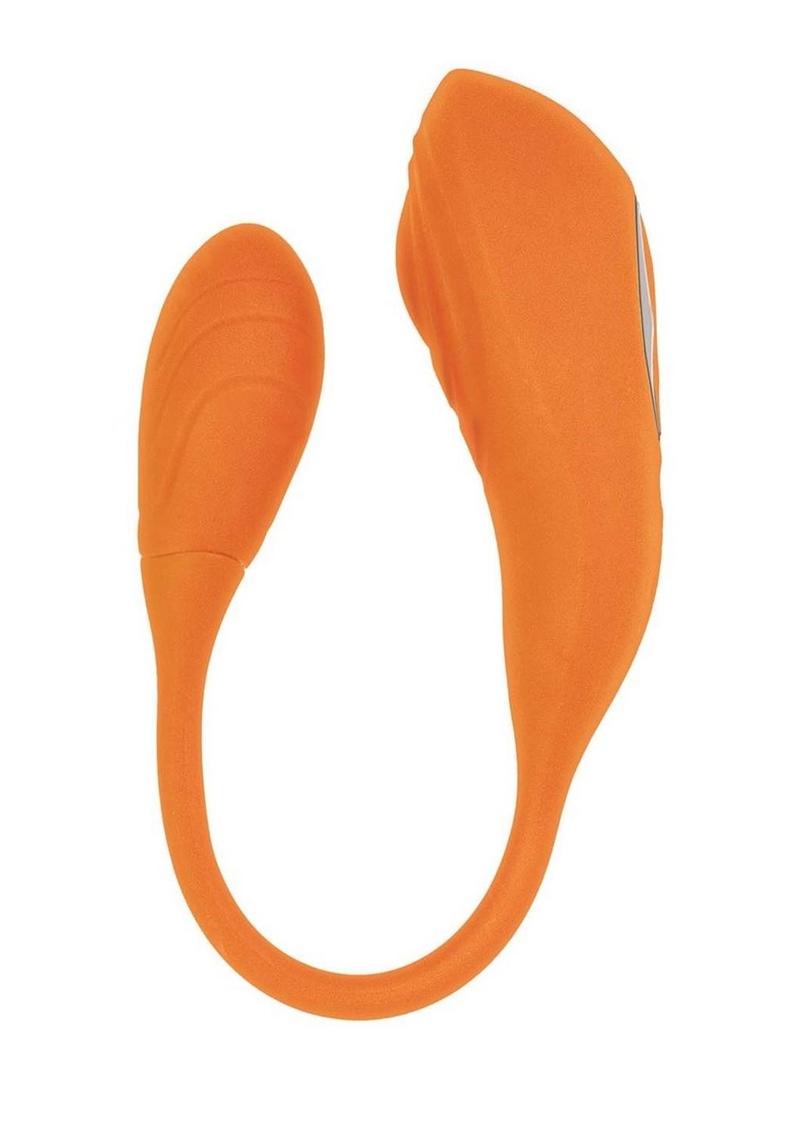 Blaze Triumph Rechargeable Silicone Dual Vibrator - Orange