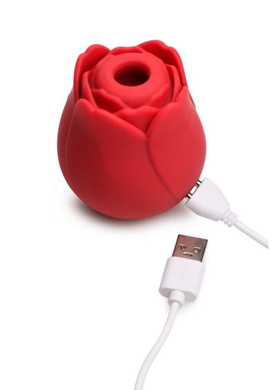 Bloomgasm Cyber Rose Sucking and Vibrating Digital Rechargeable Silicone Clitoral Stimulator