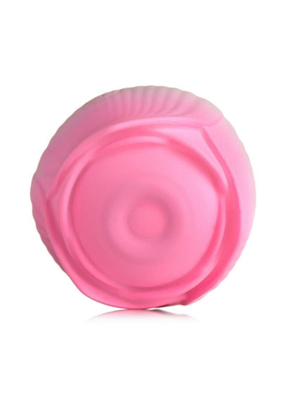 Bloomgasm Pulsing Petals Throbbing Silicone Rechargeable Rose Stimulator - Pink/White