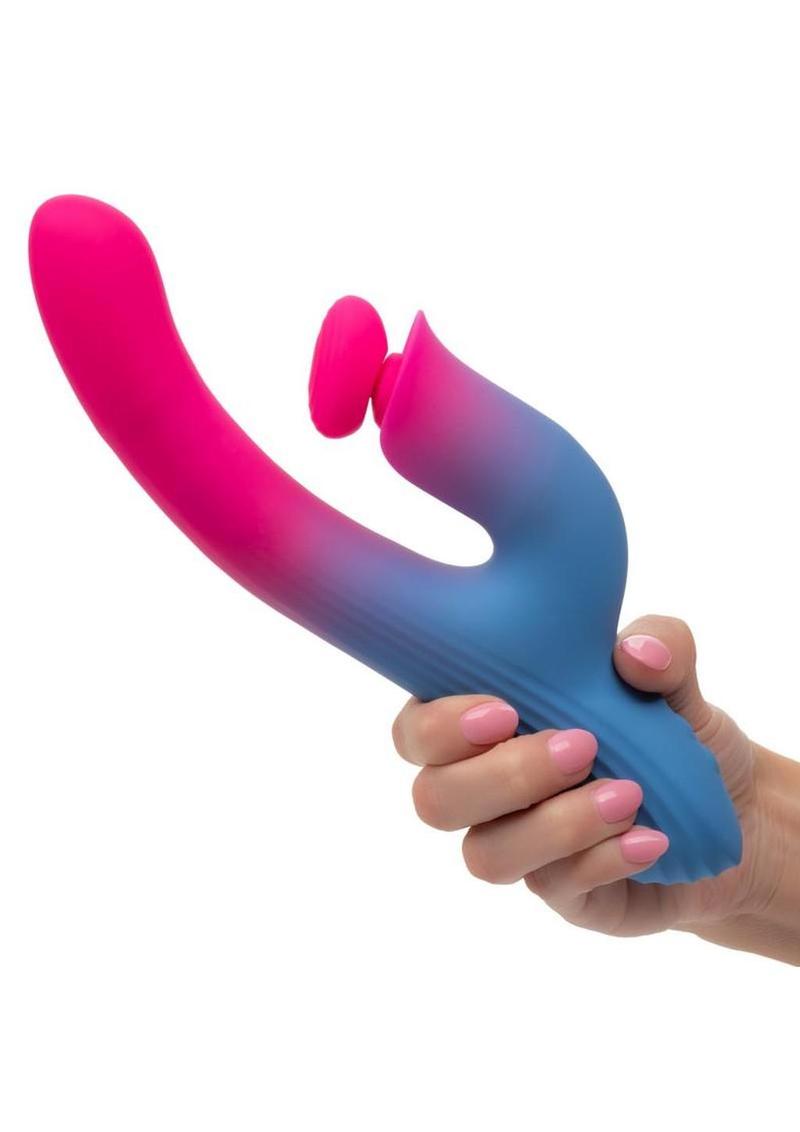 Elation Thrusting Rechargeable Silicone Dual Stimulator
