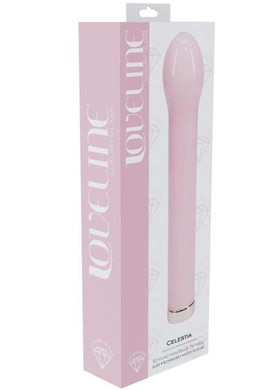 Loveline Celestia 10 Function Bulb Tip Rechargeable Glass Vibrator - Pink