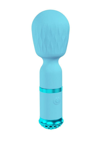 Loveline Velour 10 Function Rechargeable Silicone Mini-Wand - Blue