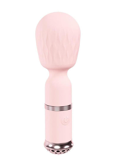 Loveline Velour 10 Function Rechargeable Silicone Mini-Wand - Pink