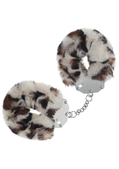 Ouch! Heavy-Duty Fluffy Handcuffs - Snowleopard - Animal Print