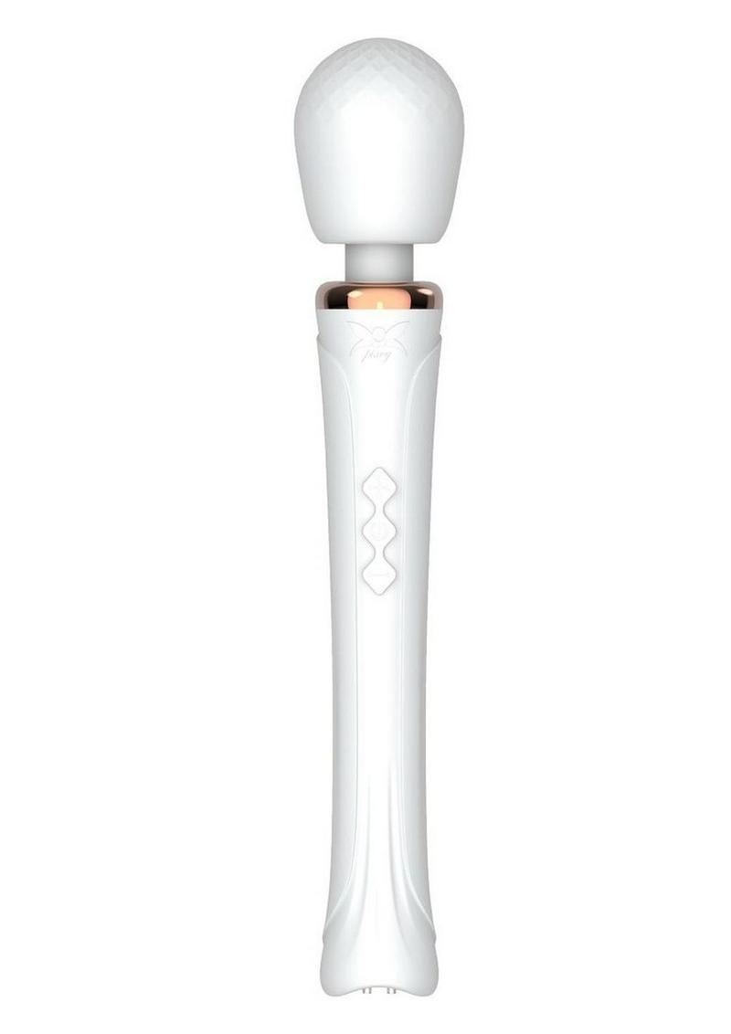 Pixey Aquawand Rechargeable Silicone Body Wand - White Edition