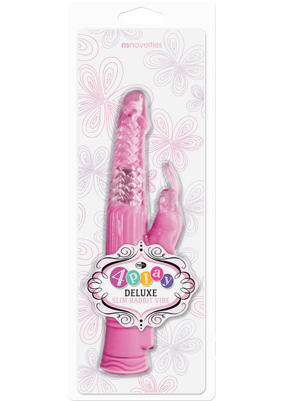 4Play Deluxe Slim Rabbit Vibrator - Pink