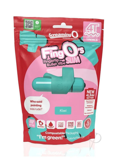 4t Fingo Slim Finger Vibrator - Green/Kiwi