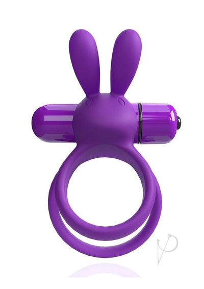 4t Ohare XL Rechargeable Silicone Rabbit Vibrating Cock Ring - Grape/Purple - XLarge