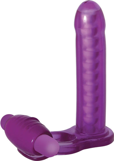 Adam and Eve DP Fantasy Ring Cock Ring - Purple