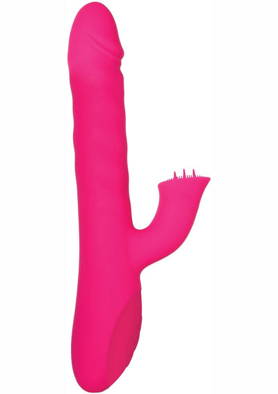 Adam and Eve - Eve's Rotating Rabbit Flicker Rechargeable Silicone Dual Stimulating Rabbit Vibrator - Pink