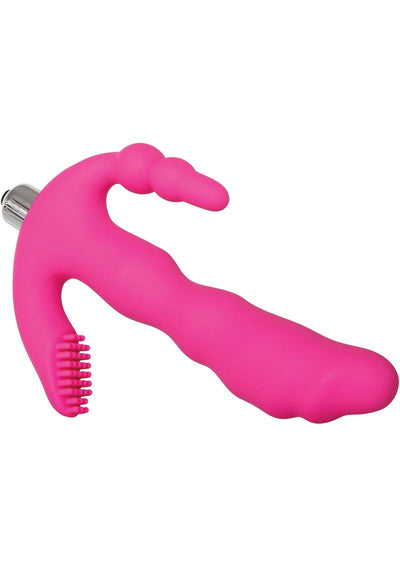 Adam and Eve - Eve's Triple Play Pleasure Silicone Triple Stimulator - Pink