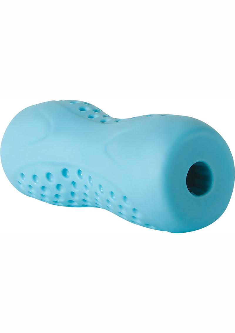 Adam and Eve Gripmaster Textured Stroker - Aqua/Blue