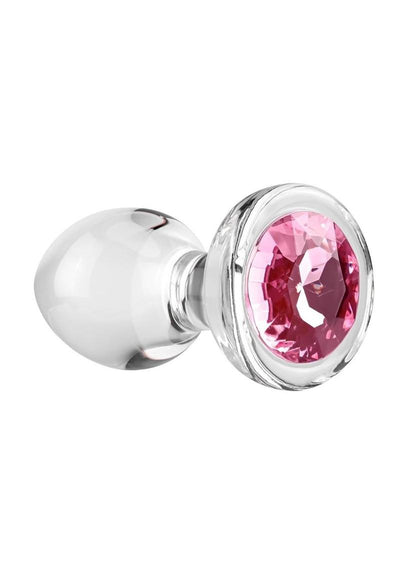 Adam and Eve Pink Gem Glass Plug