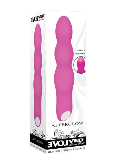 Afterglow Silicone Rechargeable Light-Up Vibrator - Pink