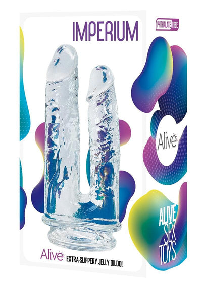 Alive Imperium Jelly Dildo - Clear - 5.5in