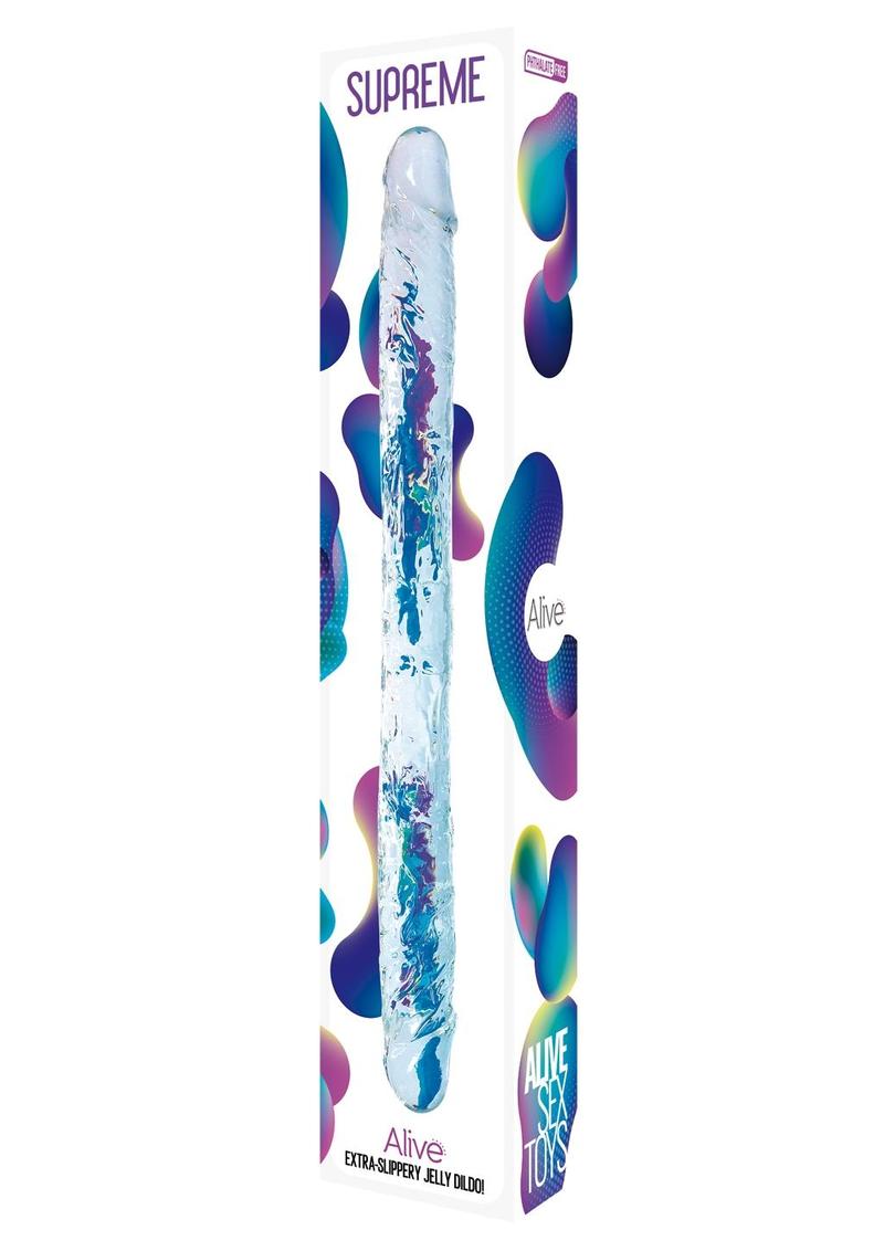 Alive Supreme Jelly Dildo - Clear - 15.7in