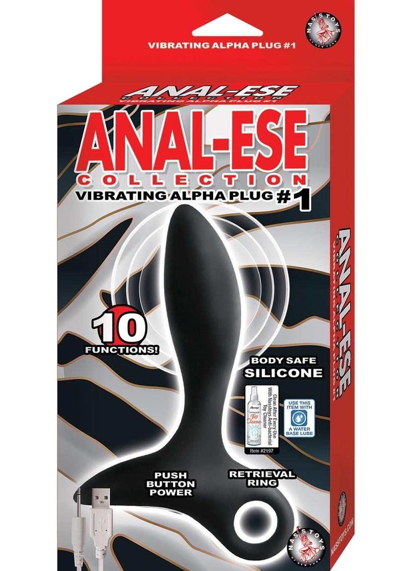 Anal-Ese Collection Rechargeable Vibrating Silicone Alpha Plug 