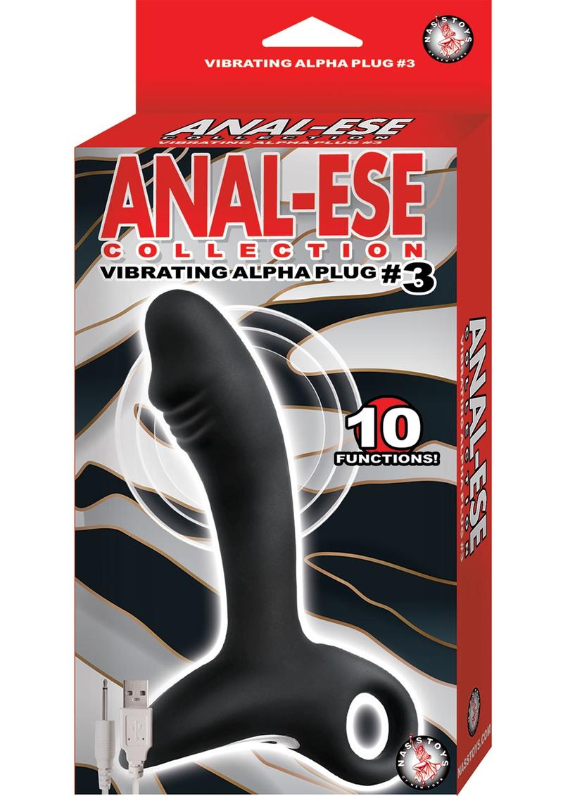 Anal-Ese Collection Rechargeable Vibrating Silicone Alpha Plug 