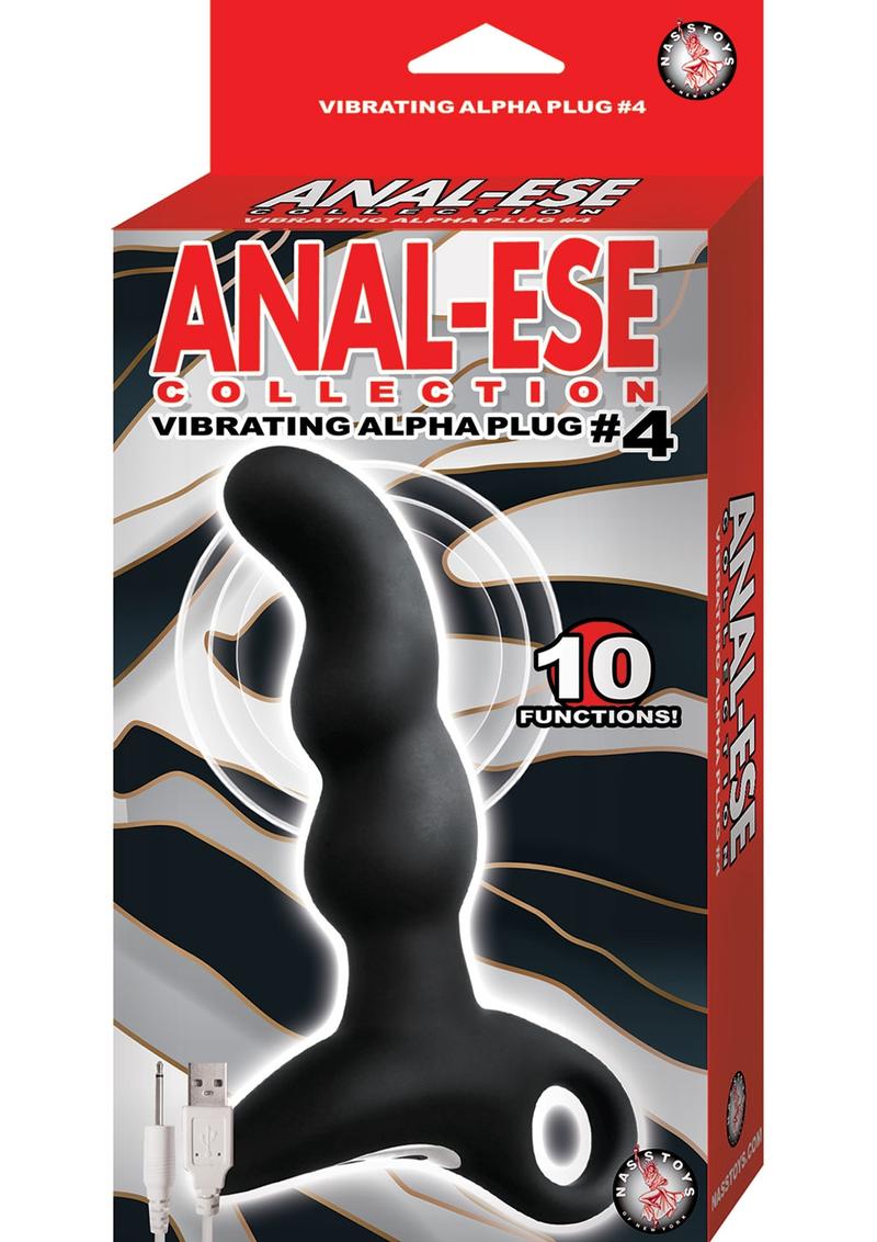 Anal-Ese Collection Rechargeable Vibrating Silicone Alpha Plug 