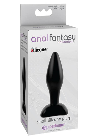 Anal Fantasy Collection Small Silicone Plug Kit - Black - Small - 3.5in