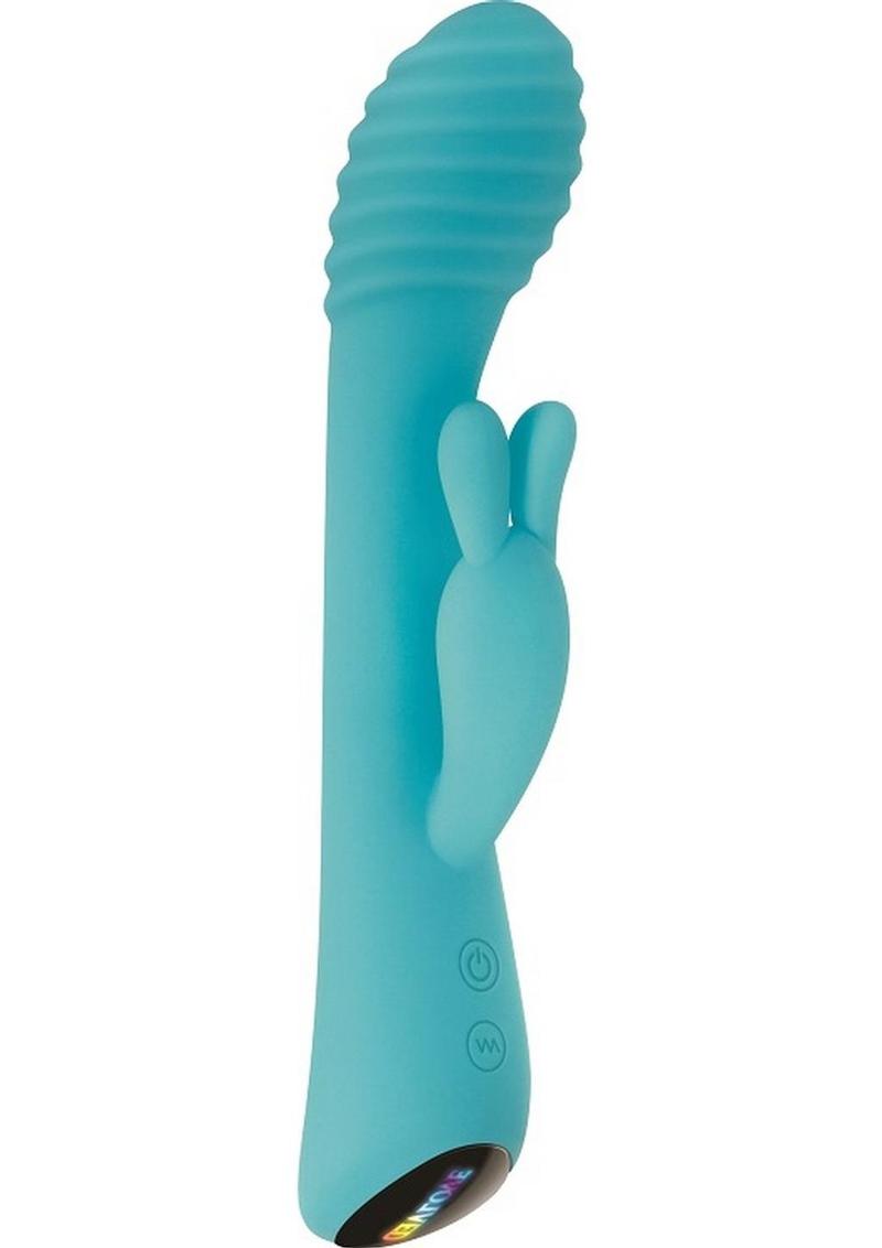 Aqua Bunny Rechargeable Silicone Rabbit Vibrator with 80 Functions