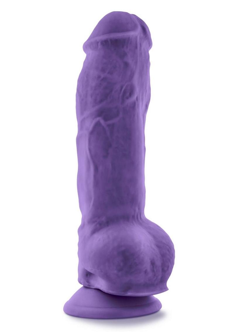 Au Naturel Bold Big Boy Dildo with Suction Cup - Purple - 10in