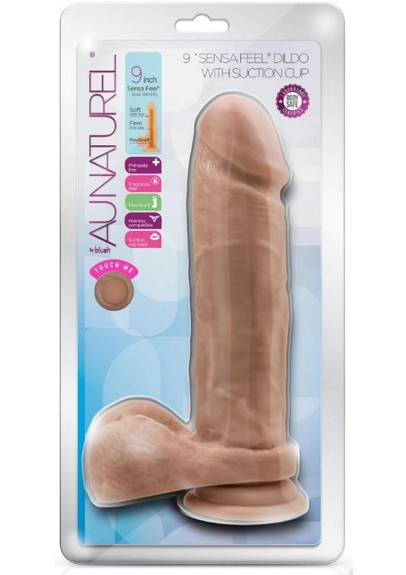 Au Naturel Dildo with Suction Cup - Brown/Caramel - 9.5in