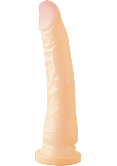 Au Naturel Mr. Slim Dildo - Flesh/Vanilla - 9.5in