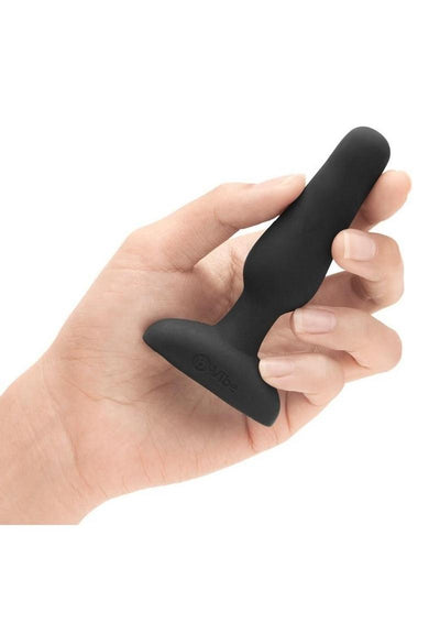 B-Vibe Novice Plug Rechargeable Silicone Anal Plug with Remote Control