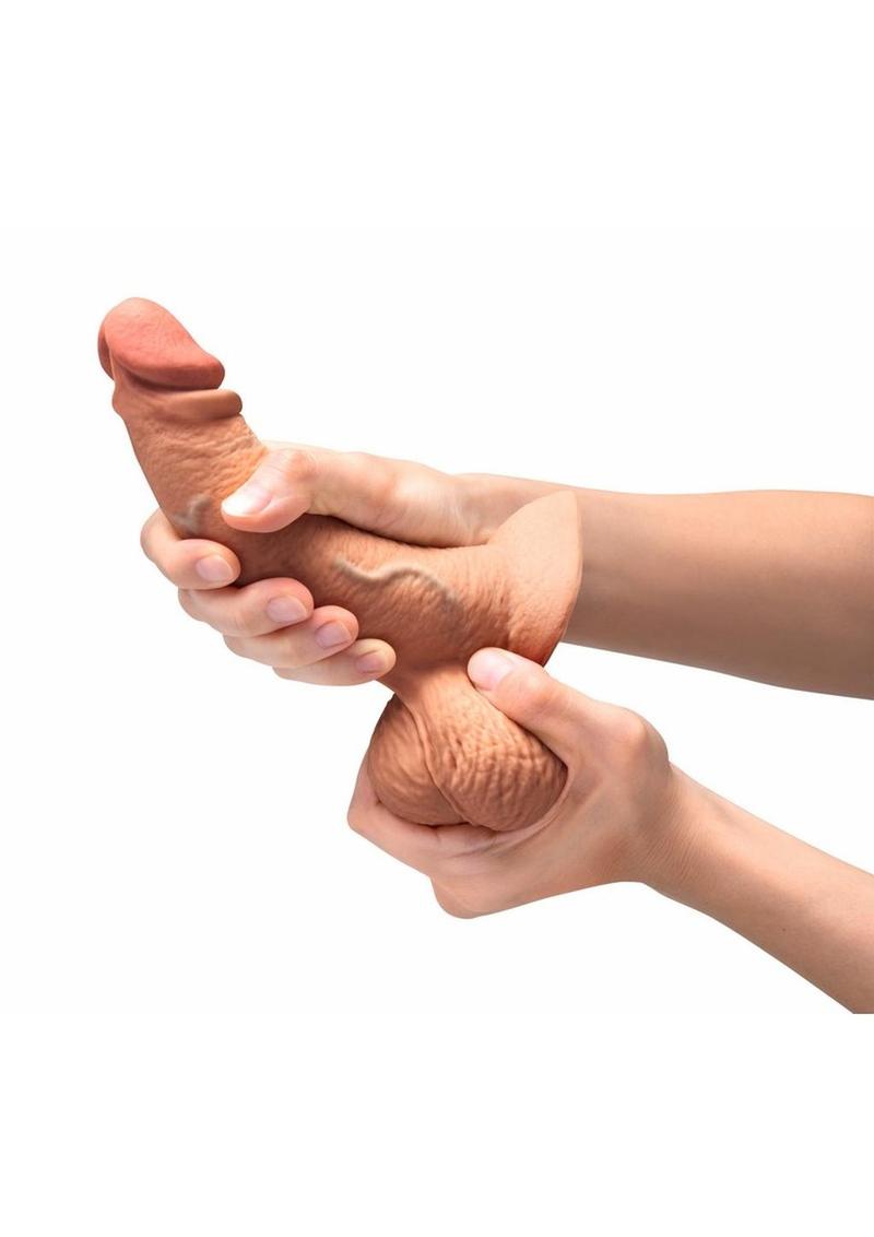 B-Vibe Slipskin Realistic Silicone Curved Dildo