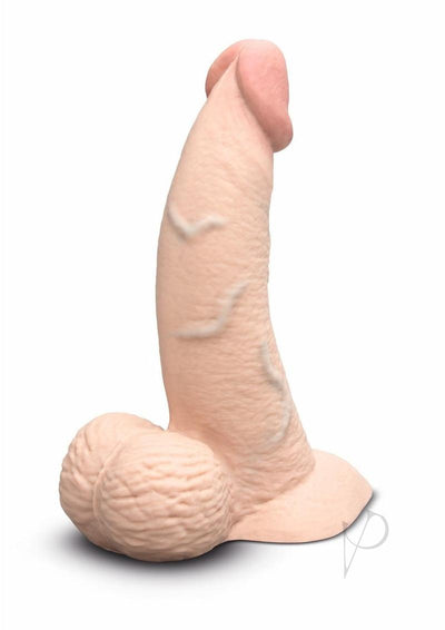 B-Vibe Slipskin Realistic Silicone Curved Dildo - Vanilla - 6.5in