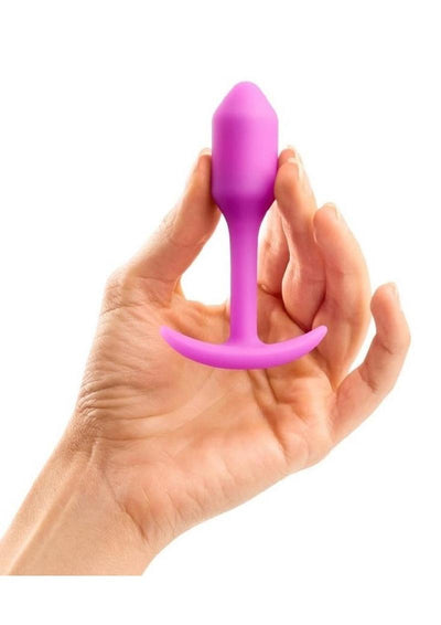 B-Vibe Snug Plug 1 Silicone Weighted Butt Plug - Fucshia