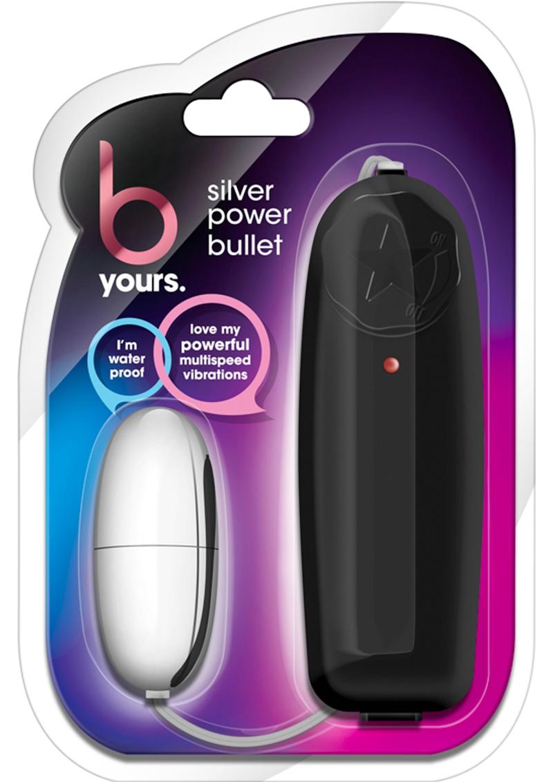 B Yours Silver Power Bullet with Remote Control - Black