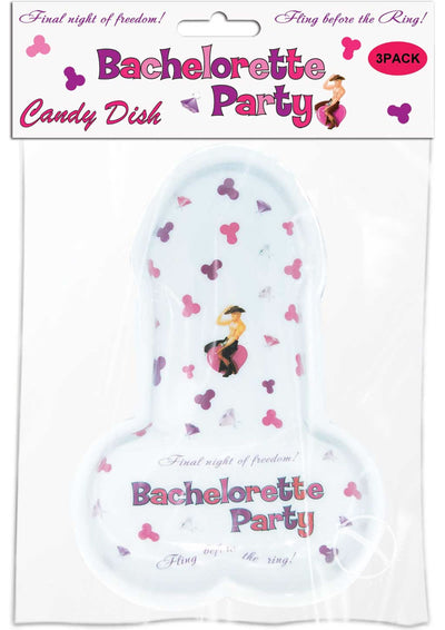 Bachelorette Party Pecker Candy Dish - 3 Per Pack