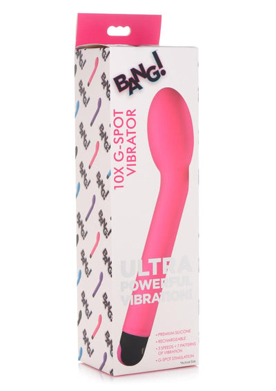 Bang! 10x Rechargeable Silicone G-Spot Vibrator - Pink