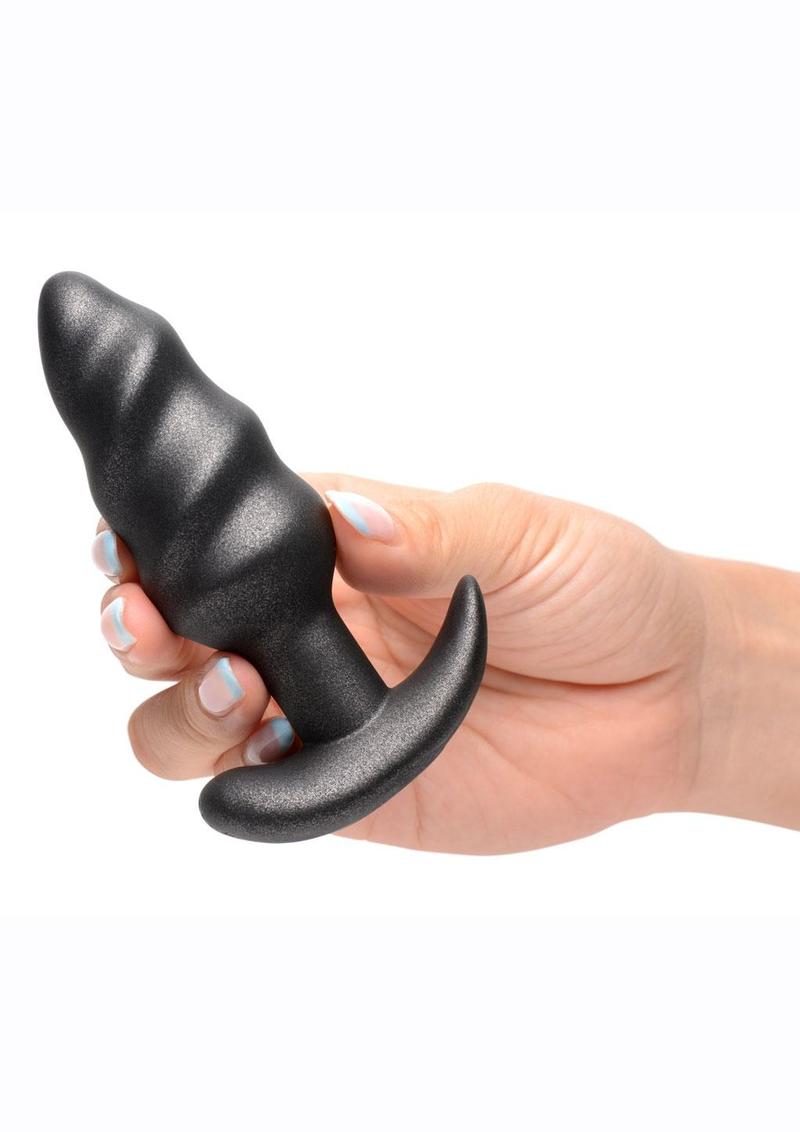 Bang 25x Rechargeable Silicone Swirl Anal Plug with Remote Control